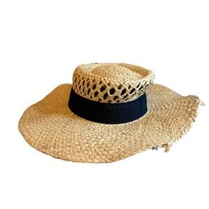 Italian Creativa Raffia straw sun hat